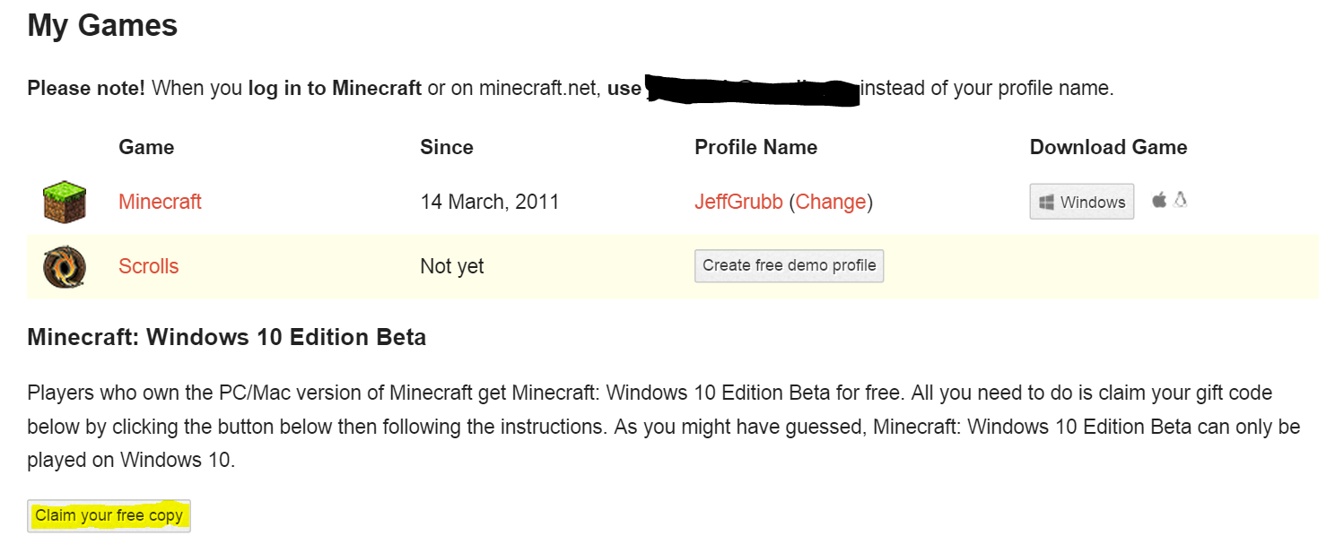 minecraft windows 10 gift code free